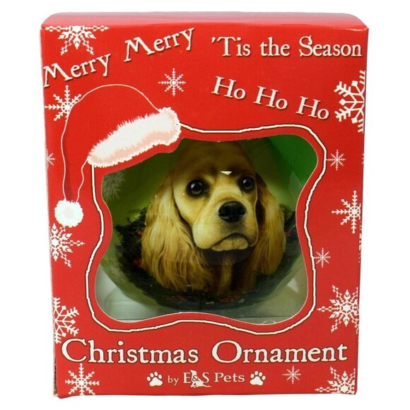 ES Pets Dog Christmas Unbreakable Ball Ornament New Cocker Spaniel - Picture 2 of 2